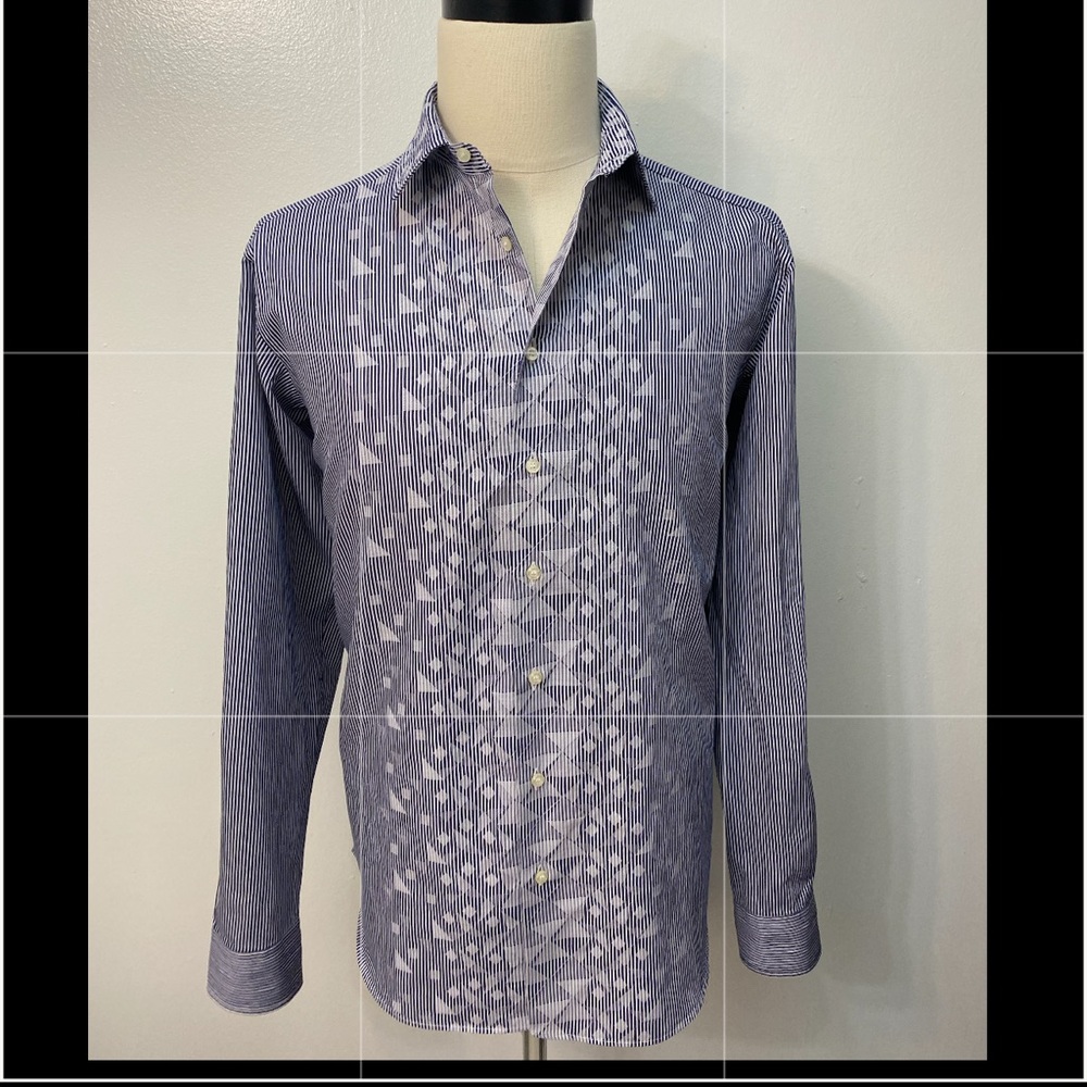 ETRO Abstract Print Long Sleeve Button-up Sport Shirt   Mens L